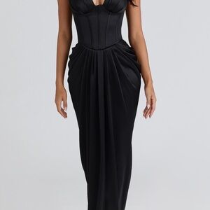 House of CB Strapless Black Dress